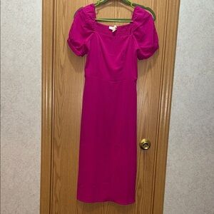 Monteau Fuchsia Midi Dress
